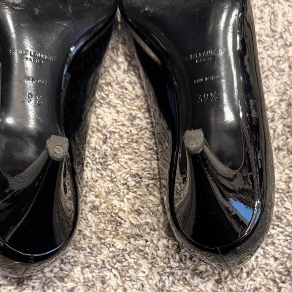 Saint Laurent Charlotte Black Patent Leather Heels - Picture 4 of 6